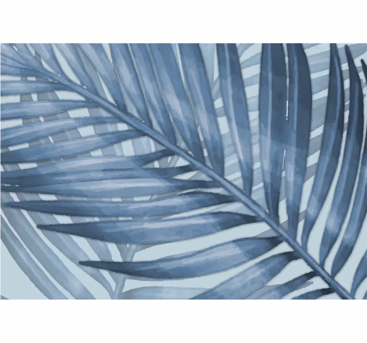 Blue roller blind with tropical leaf design - TenStickers