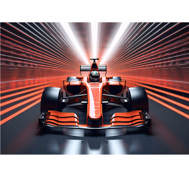 Red roller blind red formula one - TenStickers