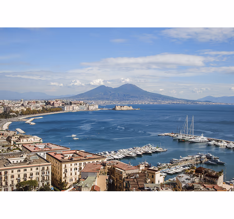 Living room roller blind gulf of naples - TenStickers