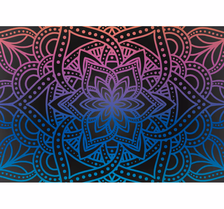 Living room roller blind mandala design - TenStickers