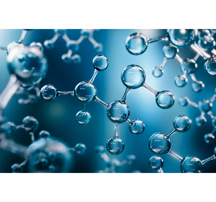 Living room roller blind molecule atom 3d effect - TenStickers