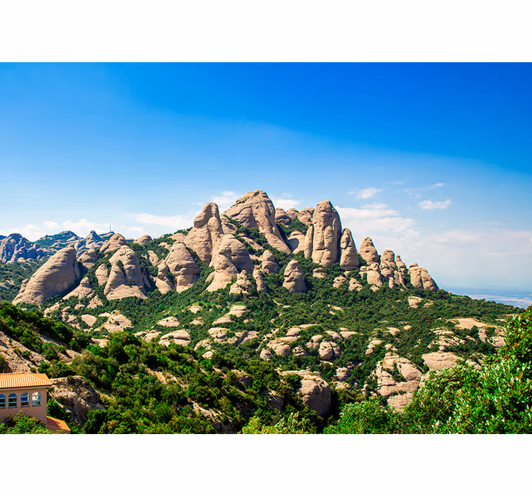 Living room roller blind montserrat cathedral mountain - TenStickers