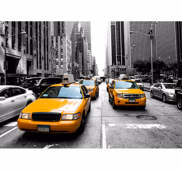 Living room roller blind new york taxi style - TenStickers