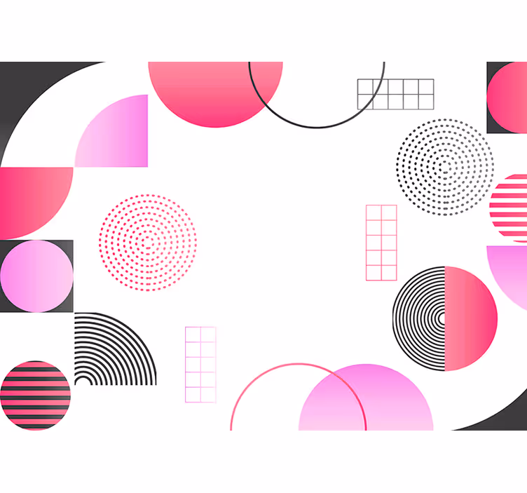 Living room roller blind circles of color - TenStickers