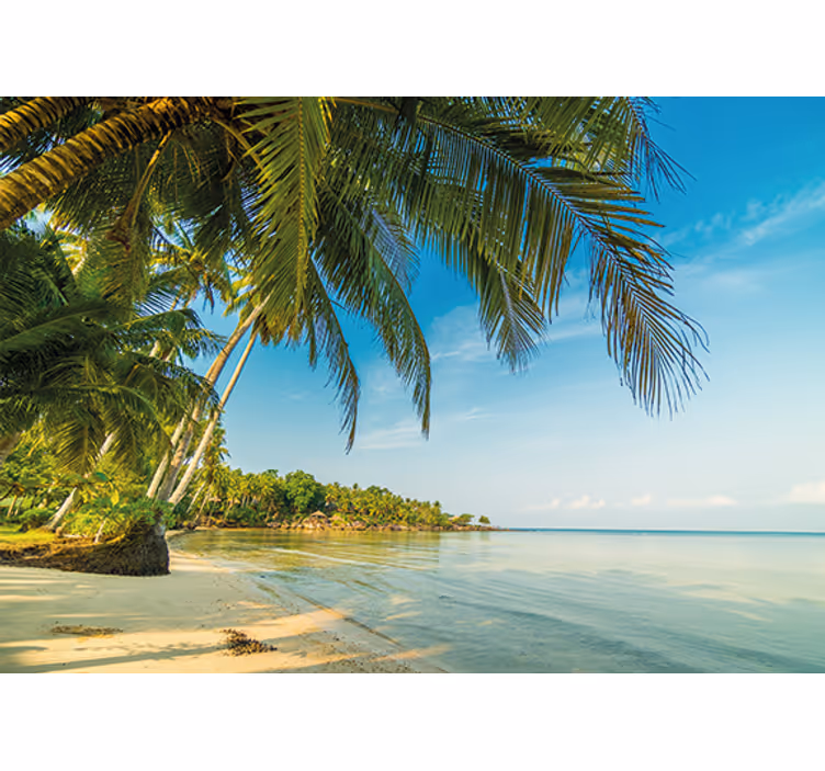 Living room roller blind peaceful paradise at sea - TenStickers
