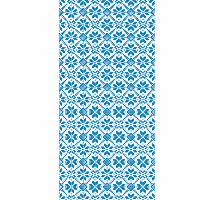 Blue tile motif blue roller blind - TenStickers