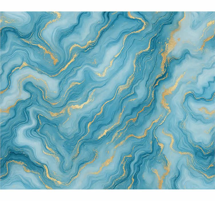 Blue roller blind in light blue marble design - TenStickers