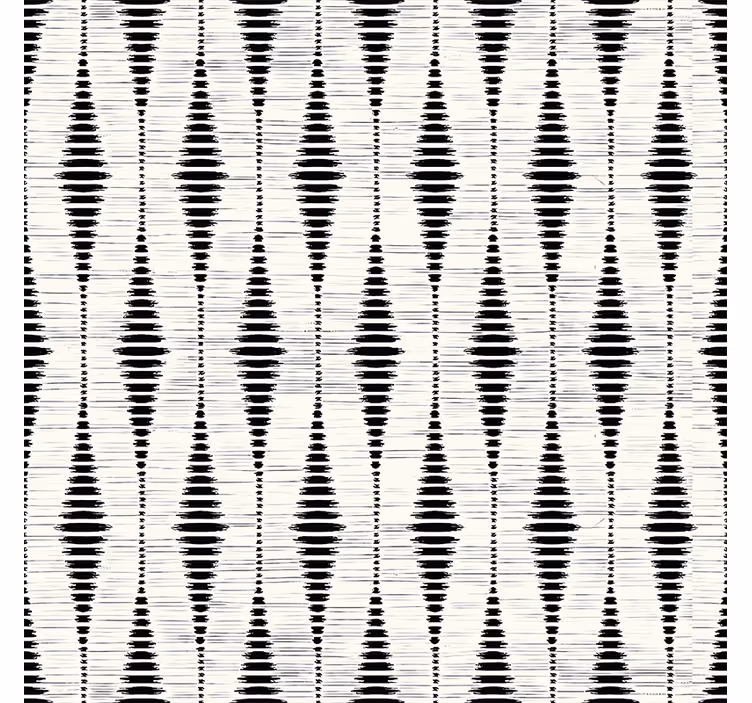 Modern roller blind black rabaul ikat design - TenStickers