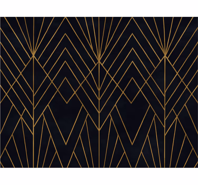 Modern roller blind with elegant gold patterns - TenStickers