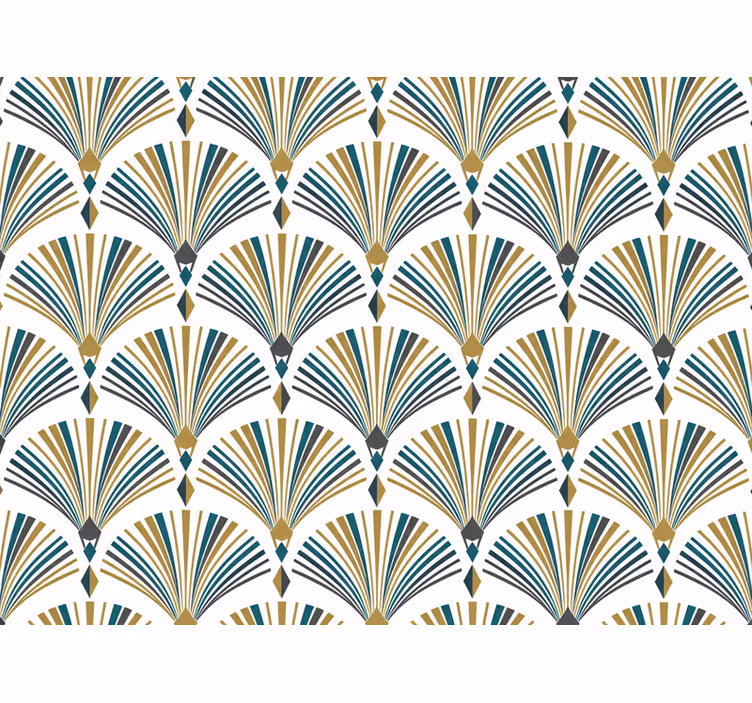 Modern roller blind vintage gatsby fan mural - TenStickers