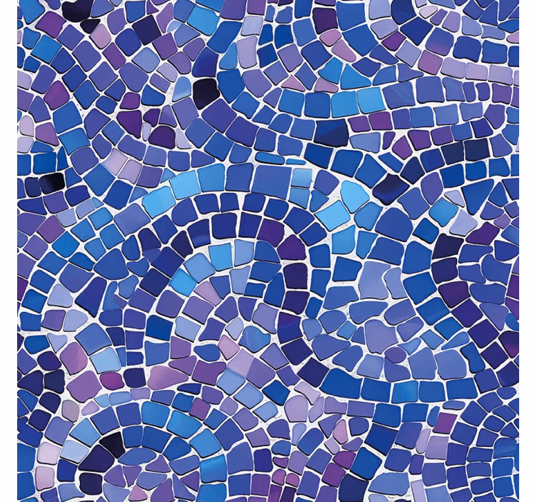 Blue roller blind with mosaic design - TenStickers