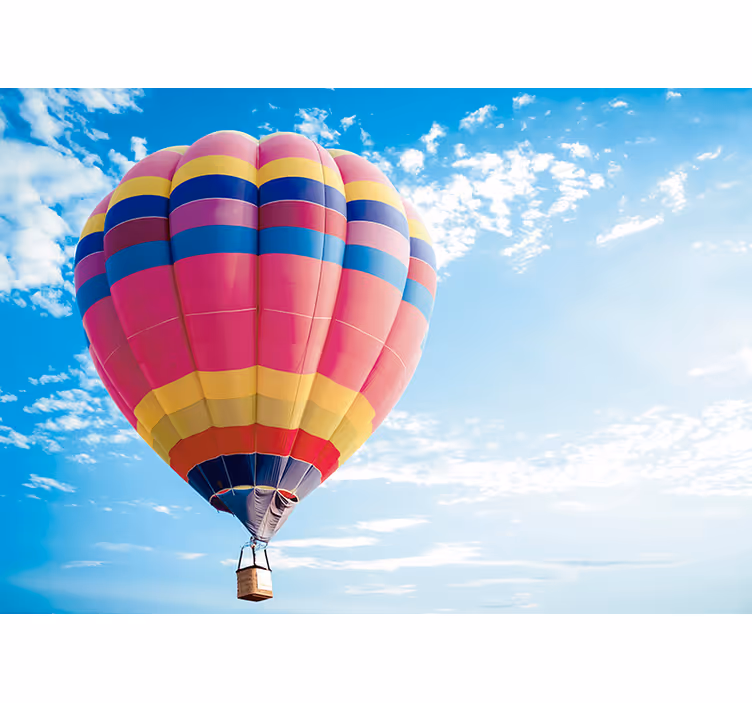 Living room roller blind vintage balloon race - TenStickers
