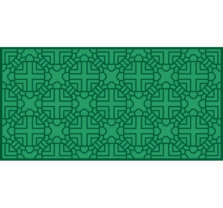 Green roller blind with korean green design - TenStickers
