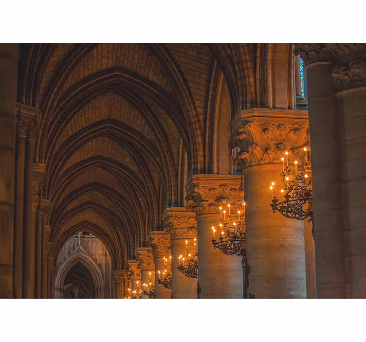Living room roller blind arches and vaults - TenStickers