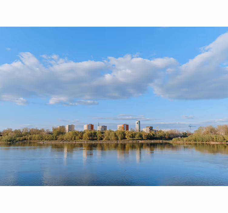 Living room roller blind warsaw by the vistula - TenStickers