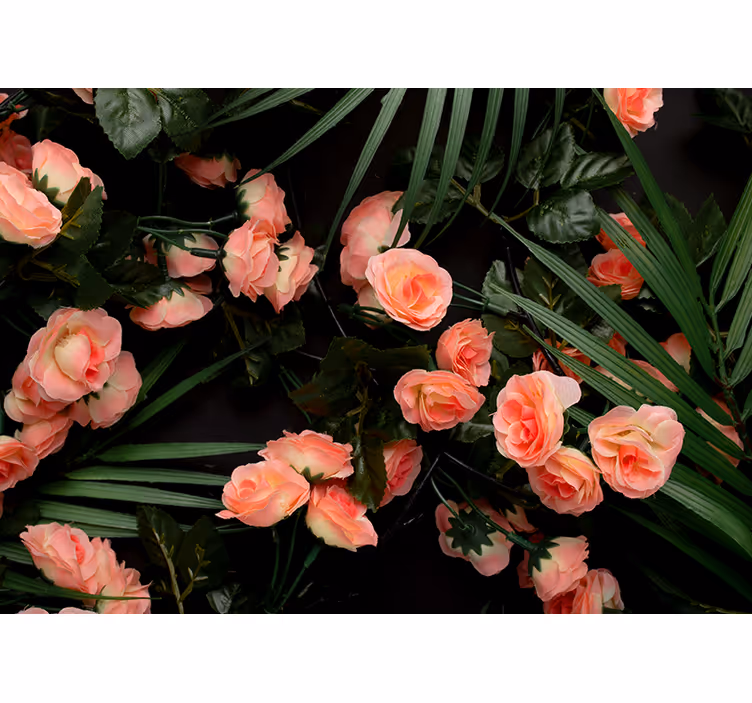 Living room roller blind floral palm design - TenStickers