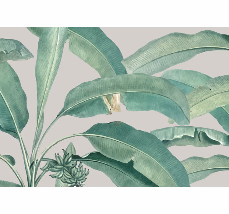 Living room roller blind nordic tropical trees - TenStickers