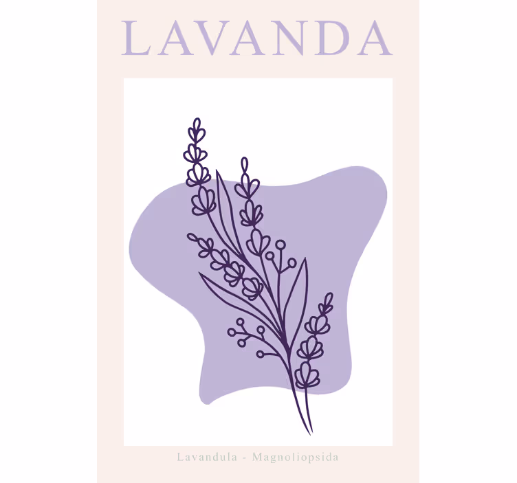 Living room roller blind lavender minimalist - TenStickers