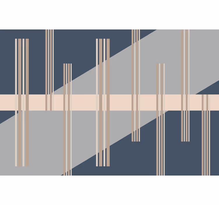 Living room roller blind in grey abstract design - TenStickers