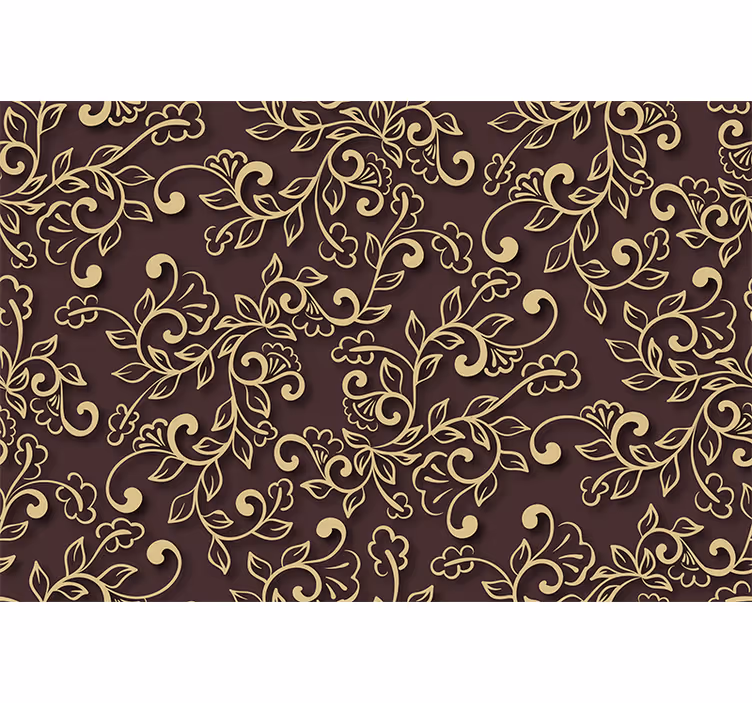 Living room roller blind golden tree leaves design - TenStickers