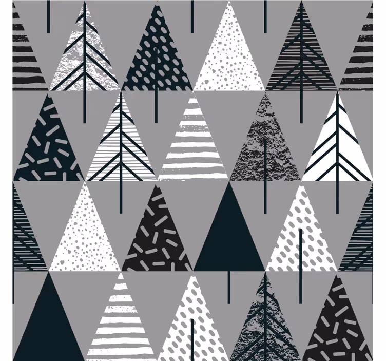 Living room roller blind minimalist nordic trees - TenStickers