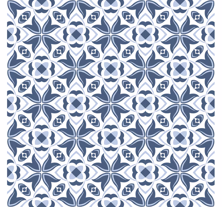 Living room roller blind hampton style floral design - TenStickers