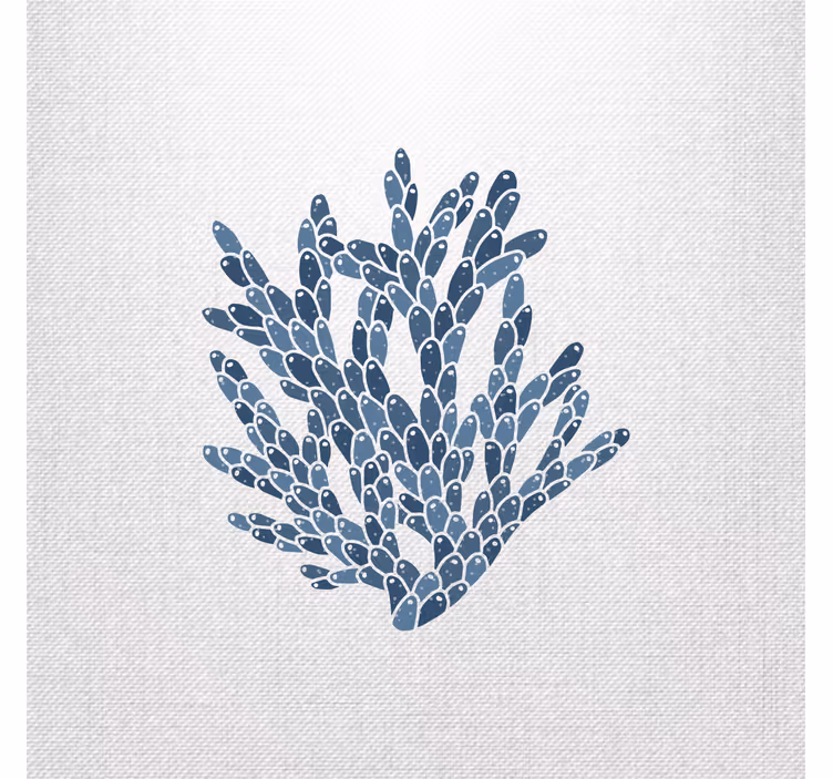 Living room roller blind modern corals hampton style - TenStickers