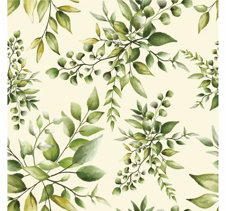 Tropical flourishing leaves living room roller blind - TenStickers