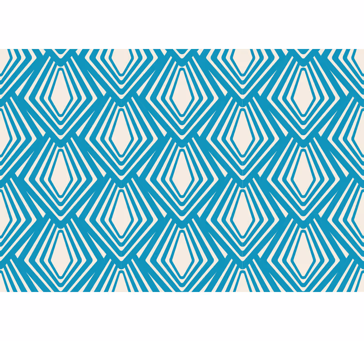 Living room roller blind blue abstract minimalist design - TenStickers