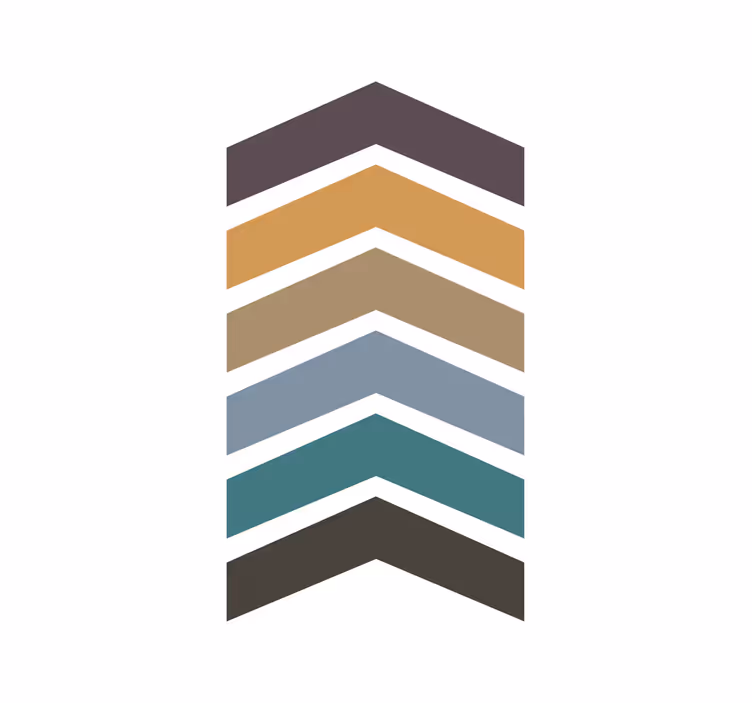 Living room roller blind in earthy arrow nordic style - TenStickers