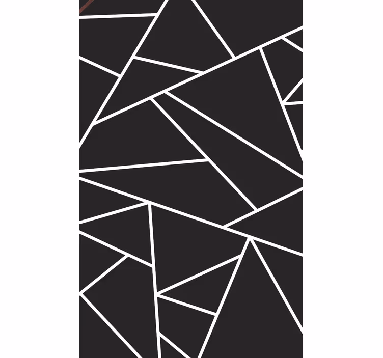 Living room roller blind classic black white mosaic - TenStickers