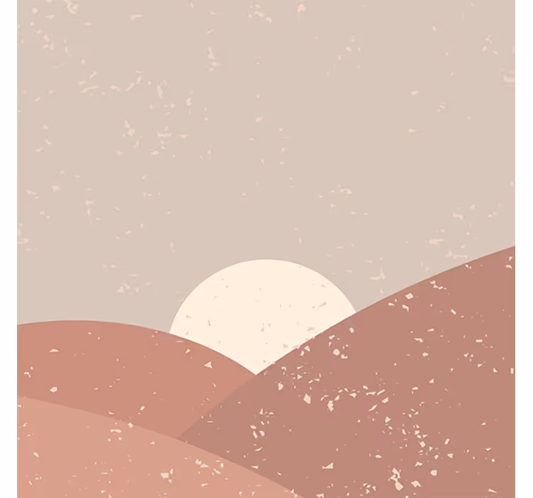 Living room roller blind sunrise wall art - TenStickers
