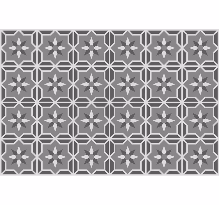 Gray roller blind geometric pattern on soft grey - TenStickers