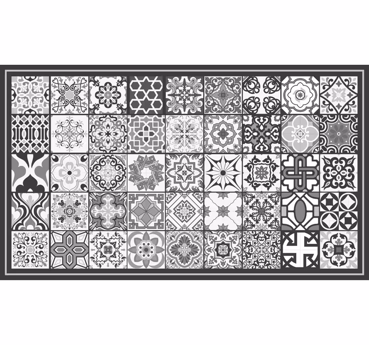 Gray roller blind dark grey rustic mosaic pattern - TenStickers