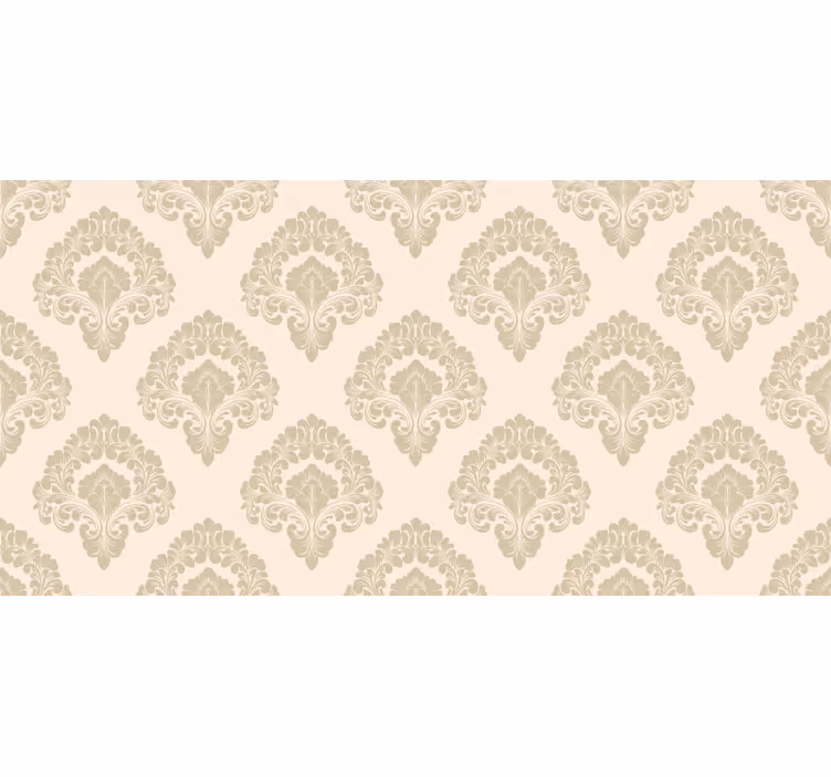 Beige roller blind with golden floral design - TenStickers