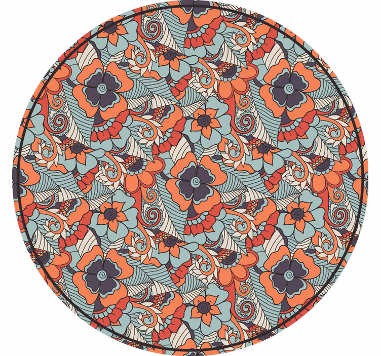 Floral paisley bedroom roller blind - TenStickers