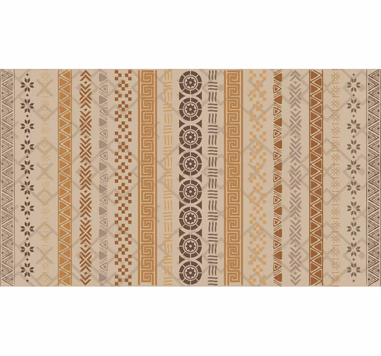 Bedroom roller blind with puzzle stamp effect in brown - TenStickers
