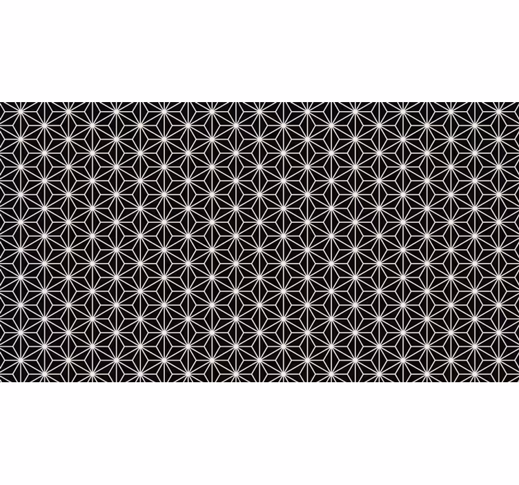 Bedroom roller blind in black and white diamonds - TenStickers