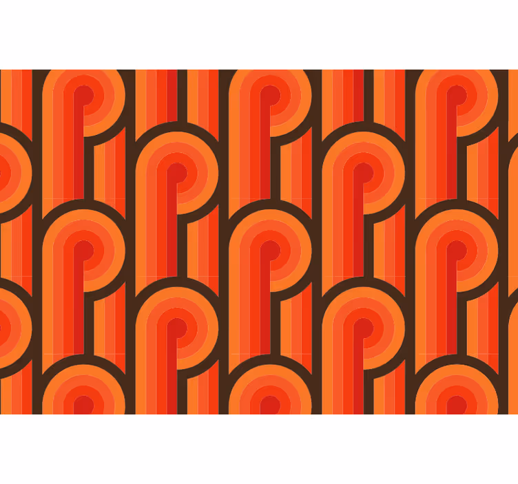 70s orange knot bedroom roller blind - TenStickers