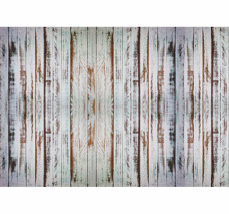 Bedroom roller blind with stripped wood design - TenStickers