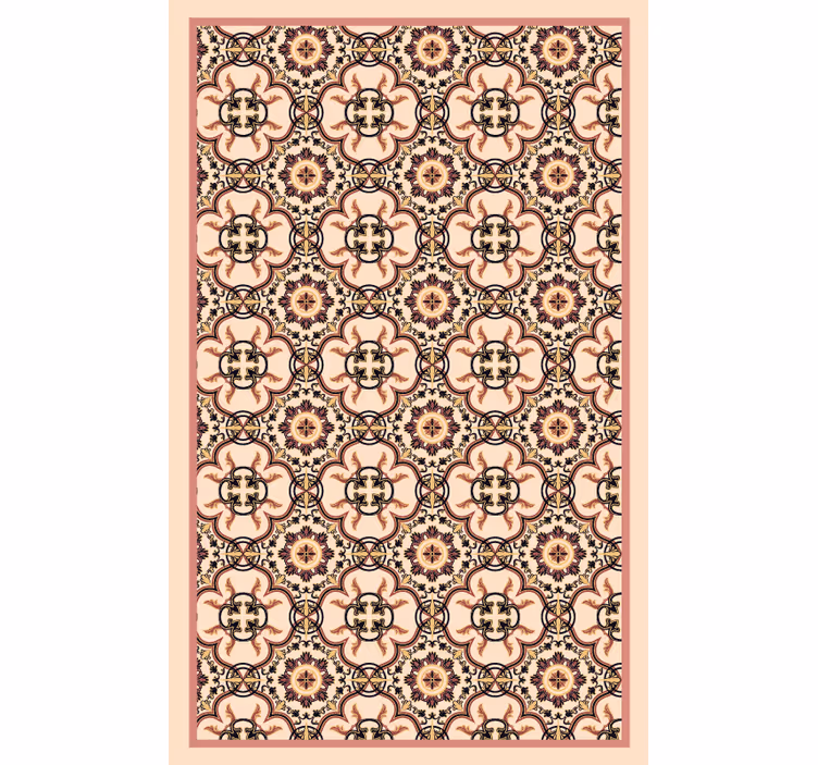 Bedroom roller blind with vintage tile pattern - TenStickers