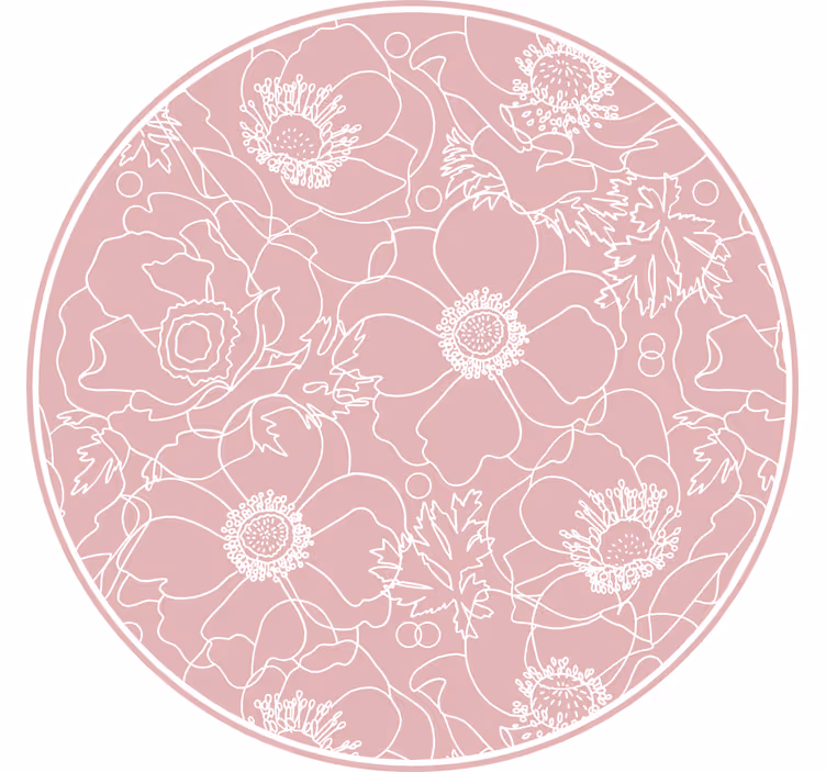 Elegant pink painting bedroom roller blind - TenStickers