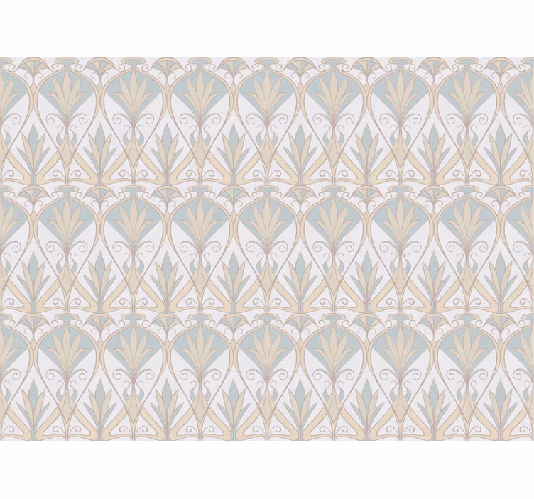 Bedroom roller blind with botanical retro floral design - TenStickers