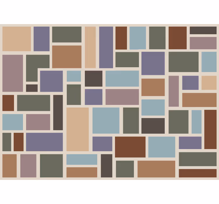 Bedroom roller blind in vibrant modern tile - TenStickers