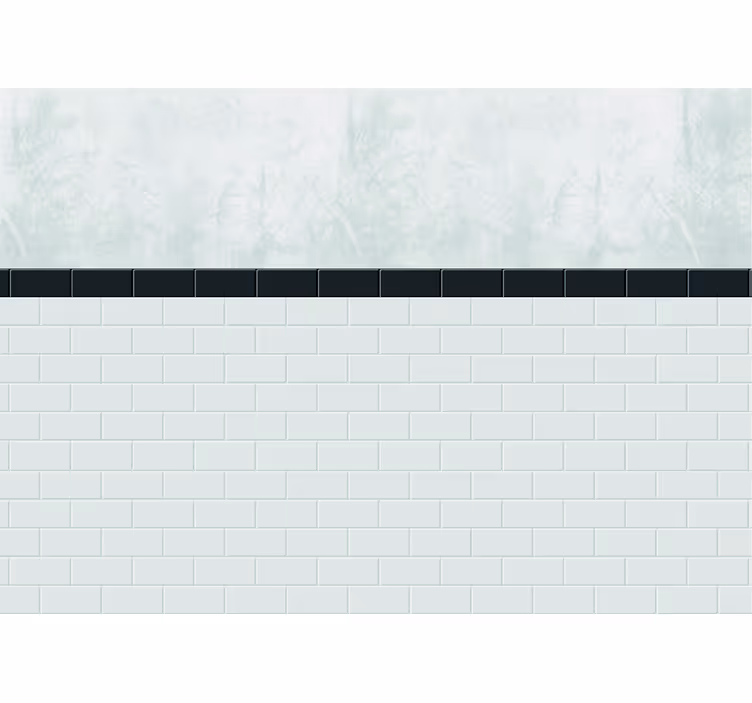 White roller blind white tiles - TenStickers