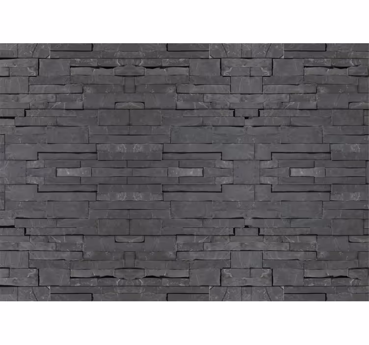 Gray roller blind with black brick design - TenStickers