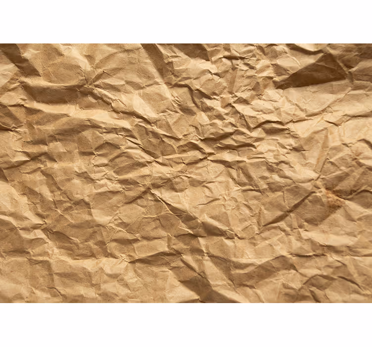 Beige roller blind with brown crumpled paper - TenStickers