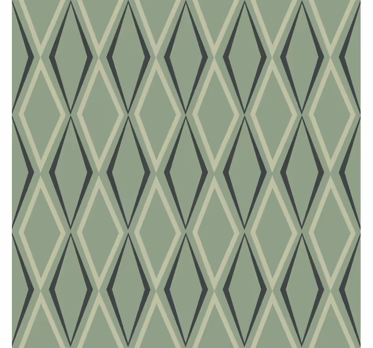 Vintage roller blind with 1930s green diamonds - TenStickers
