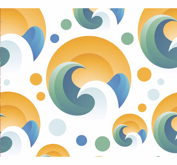 Vintage roller blind with 70's sun design - TenStickers
