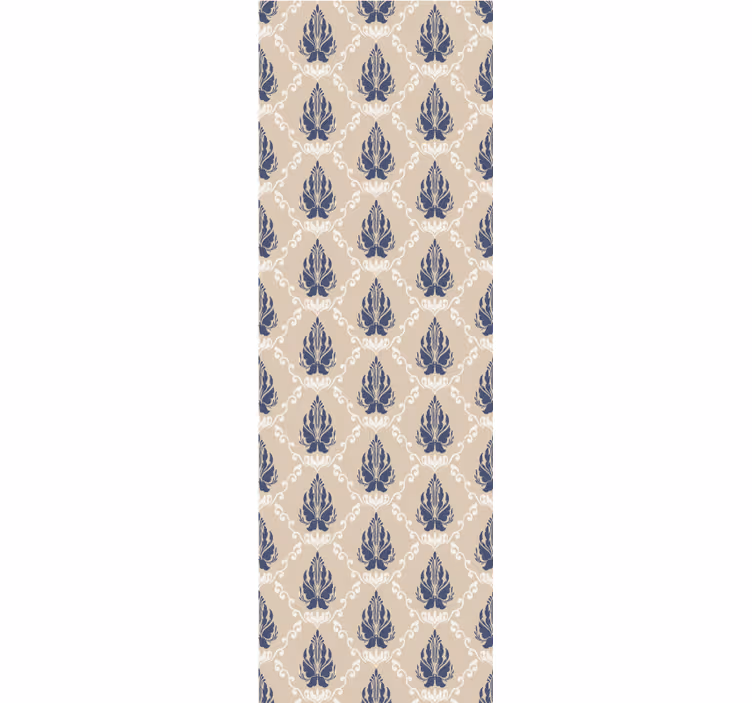 Vintage roller blind with leafy floral design - TenStickers